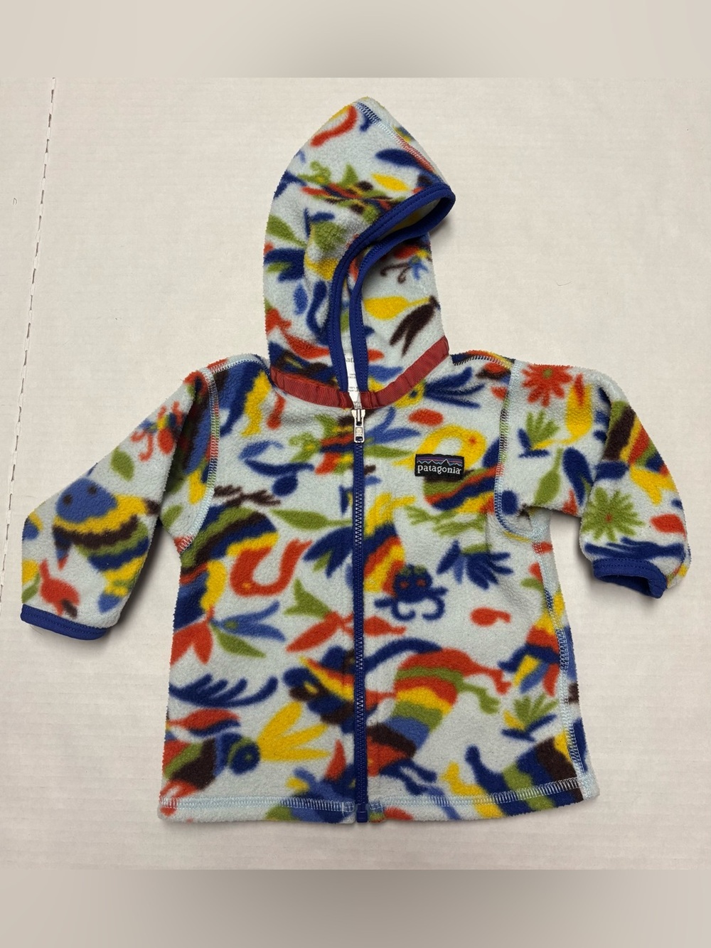 Patagonia baby micro fleece full zip jacket, size 3m